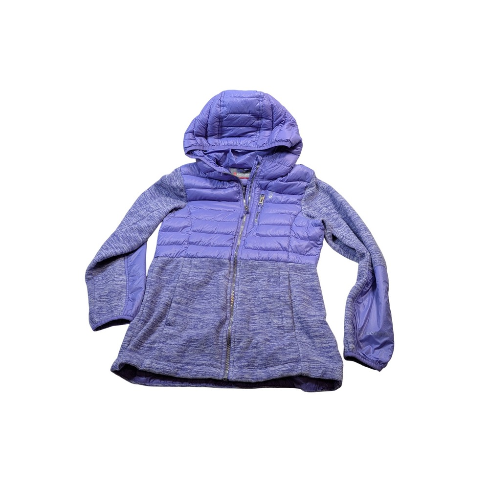 Free Country Girls Down Hybrid Puffer Jacket L 14/16 Purple Space Dye
